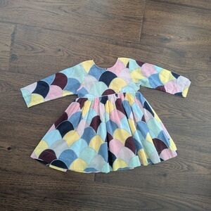 Pink Chicken Amma Dress Mermaid Tails Print Size 12-18 Months